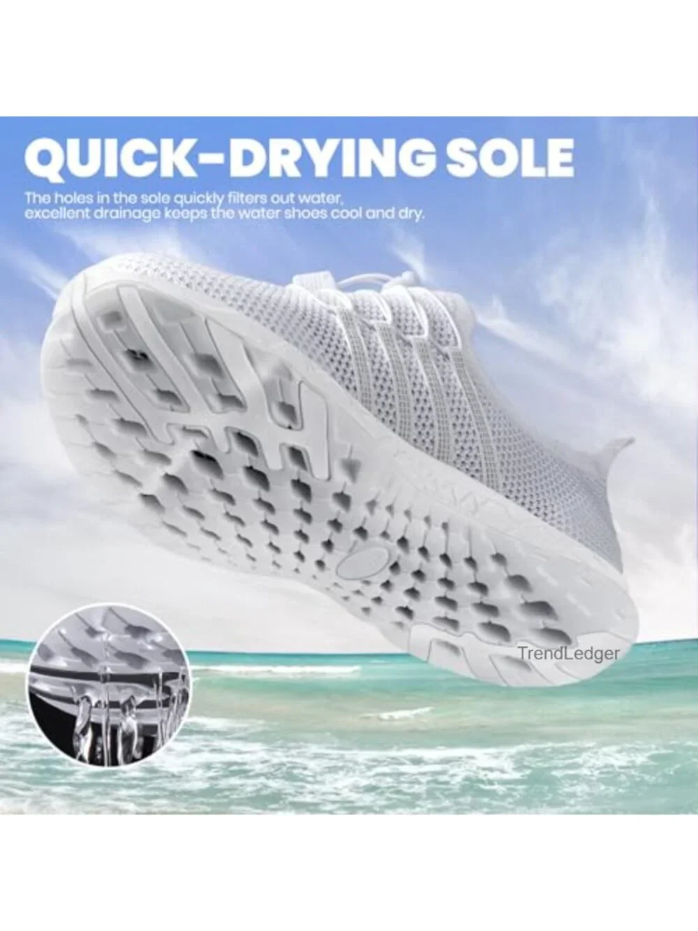 Water Shoes Quick Dry Aqua Barefoot for Beach Surf Hiking Pool